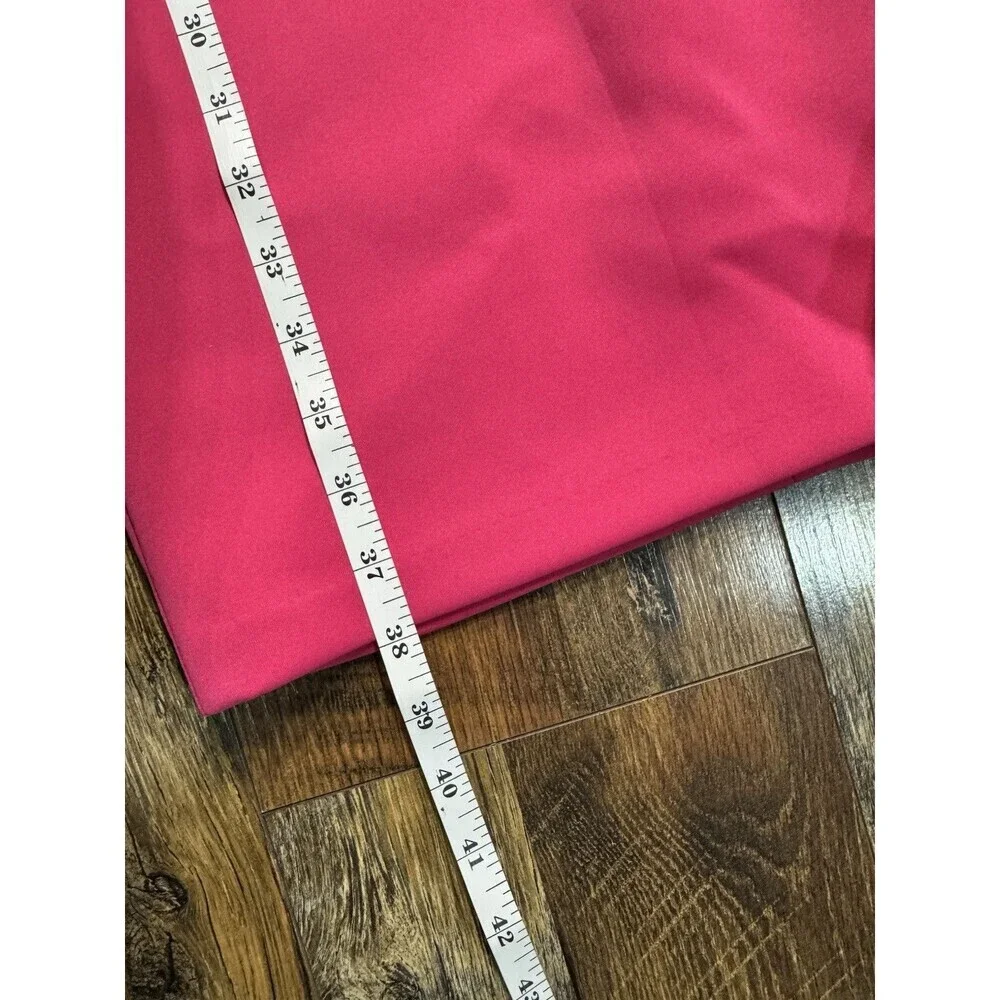 CALVIN KLEIN SZ 2 HOT PINK GOLD ZIP BODYCON COCKTAIL DRESS ELEGANT CHIC FORMAL - Picture 5 of 6